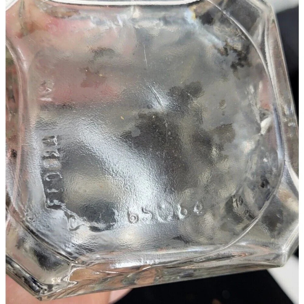 Vintage MCM Cut Glass Square Federal Whiskey Liquor Decanter & Stopper Barware